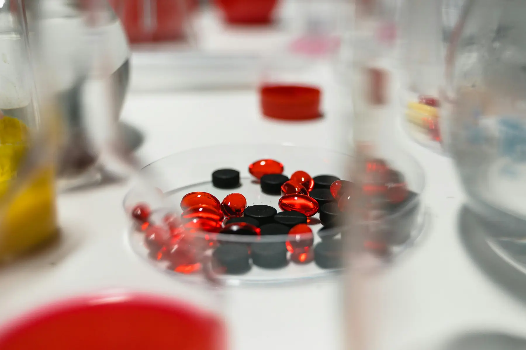 Laboratory samples prepared on a bench